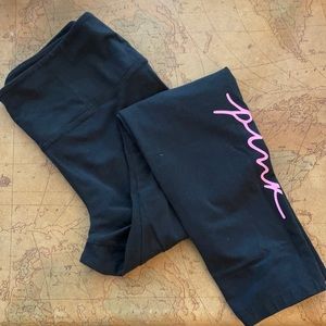 PINK Full-Length Script Logo Leggings